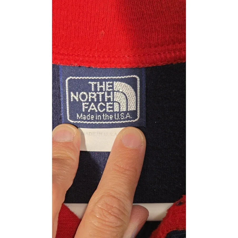Vintage 1/2 Button Up Sweater XL The North Face Extreme Blue And Red Piping